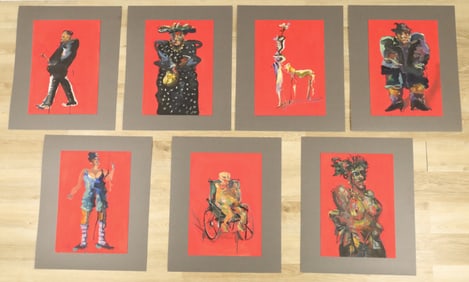 7 Jazzamoart Oils on Paper