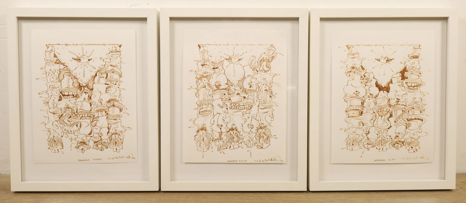 3 Tomas Esson Ink on Paper Drawings Bandera (1 of 14)