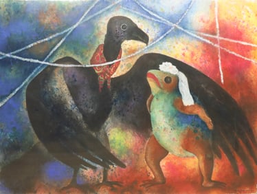 Mariano Pineda Matus Gouache Promesa de Amor