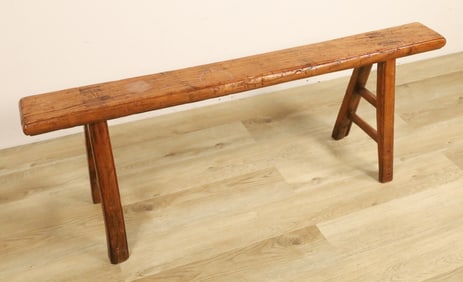 Primitive Wood Farmhouse Bench