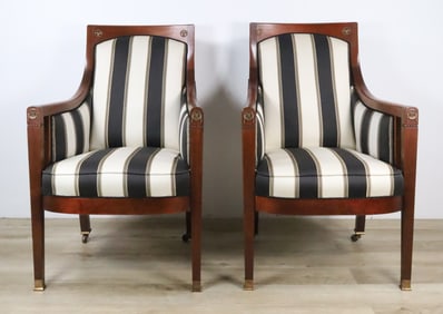 Pair Of Empire Style Side Chairs