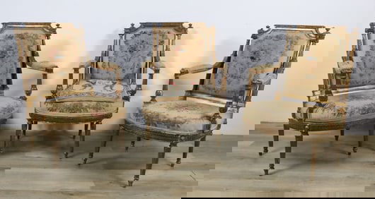 3 Louis XVI Armchairs