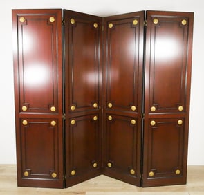 4 Panel Mahogany Room Divider Screen