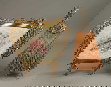 Wave Crest Broom Holder & Sterling Handled Broom