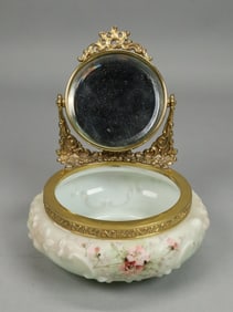 Wave Crest Open Dresser Box With Mirror