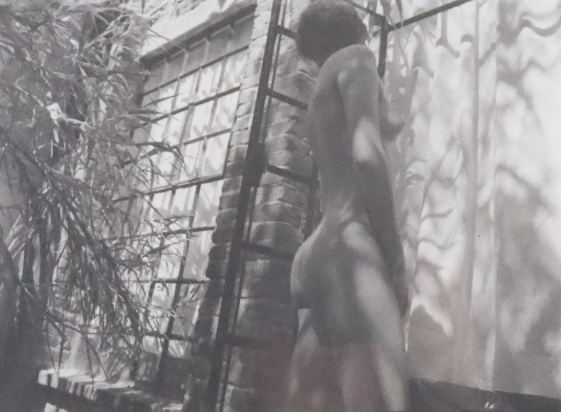 Manuel Alvarez Bravo Photogravure Nude: Manuel Alvarez Bravo (Mexican, 1902-2002). Photogravure, standing nude. Signed M. Alvarez Bravo Mexico in pencil lower right. 8" x 10 1/4" (with frame 15" x 19 1/4").