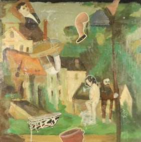 Igor Galvez Oil on Canvas La Mirada y la Verdad