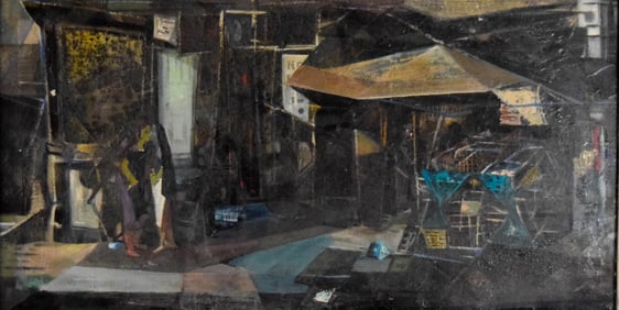 Modern Oil on Canvas Two Figures