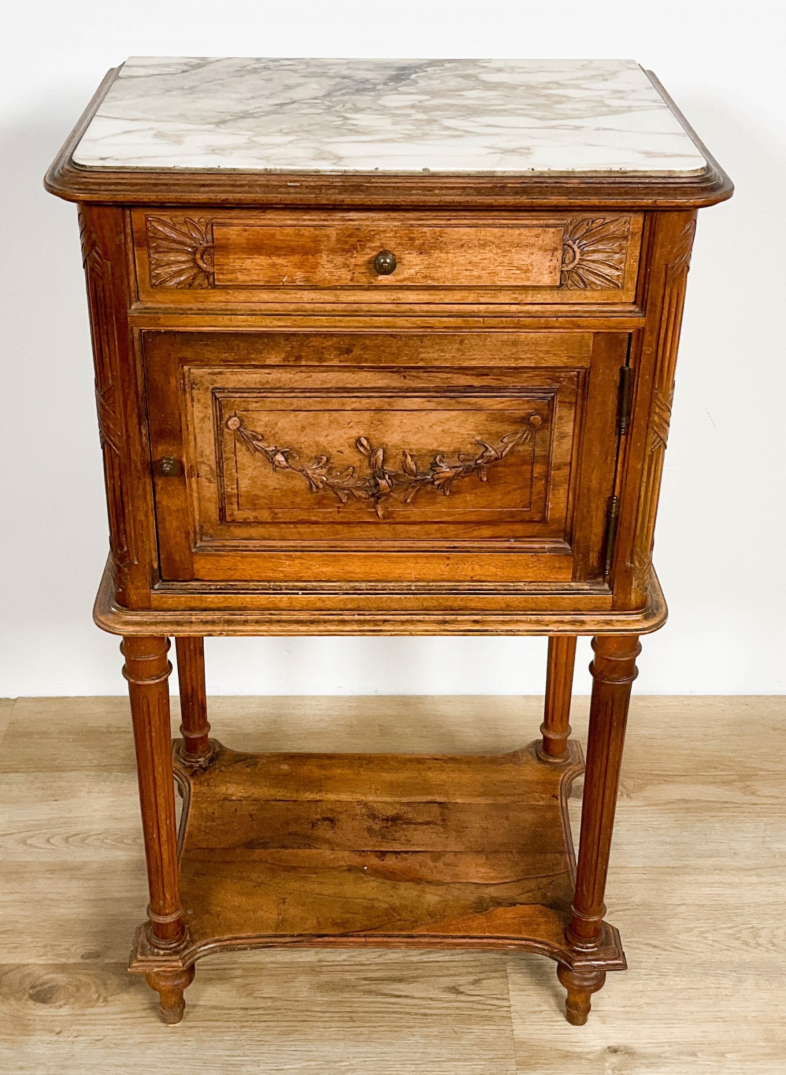 Marble Top Humidor Cabinet Side Table (1 of 15)