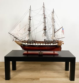 USS Constellation Ship Model In Case