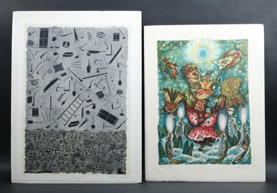 2 Piece Art Lot Delia Poma & Leonid Nepomniachtchi