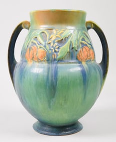 Roseville Pottery Vase Baneda Green