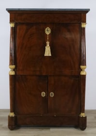 French Marble Top Secretaire Abattant