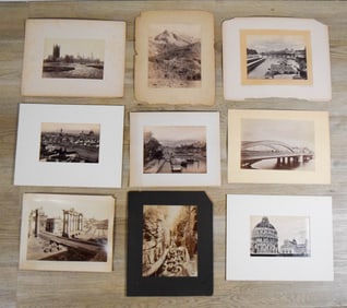 9 Albumen Prints Including Francis Frith