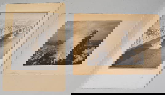 2 Photogravures Wilmerding & Coburn Camera Work: 2 photogravures from Alfred Stieglitz's Camera Work. William Wimerding (American, 1858-1932), Over the House-Tops - New York, on Japan paper, No. 24, 1908, image 6" x 7 1/2" (Japan sheet 8" x 11 5/8",