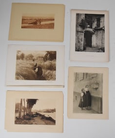 5 Alfred Stieglitz Photogravures c. 1889-1898