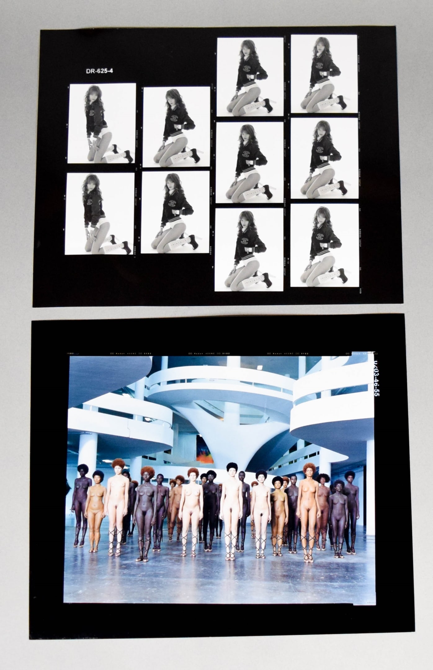 2 Photos Vanessa Beecroft & Dusan Reljin: 2 Dusan Reljin photo prints. Vanessa Beecroft (Italian, 1969-) and Dusan Reljin (20th / 21st century), C-print on Kodak Professional paper, Vanessa Beecroft's VB50 performance, photographed by Dusan R