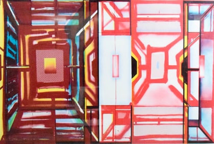 Karen Carson Screenprint Geometric Abstract