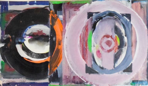 Karen Carson Acrylic on Paper Abstract
