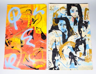 2 Bobby Hill Mixed Media Works