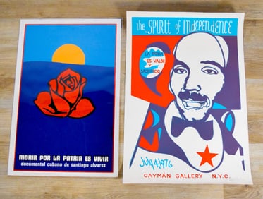 2 Silkscreen Posters 70s Antonio Reborio, Garcia