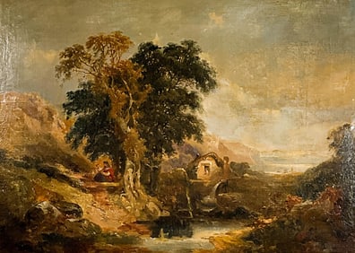 Joseph Horlor Oil On Canvas Pastoral Scene