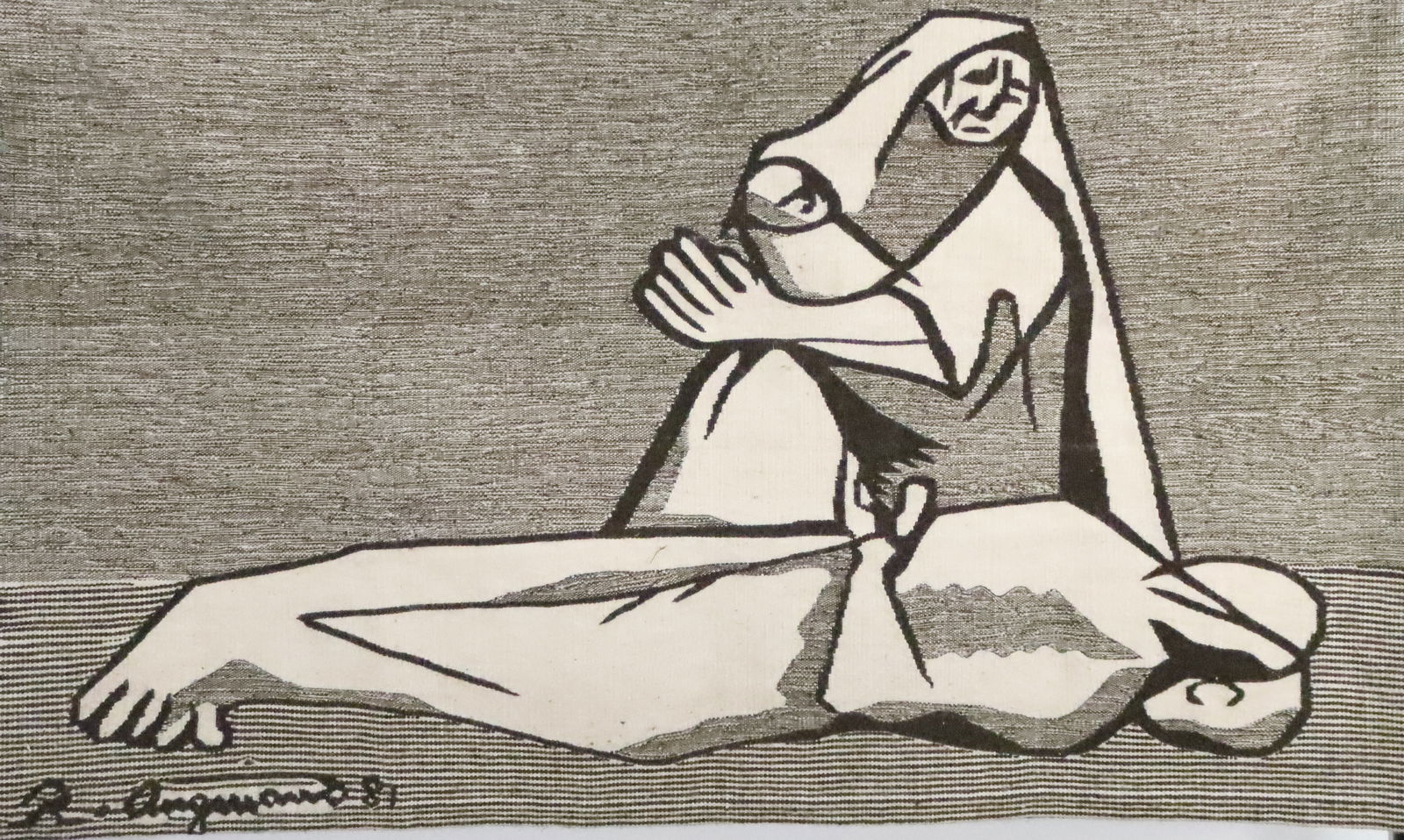 After Raul Anguiano Textile Tapestry Figures (1 of 6)