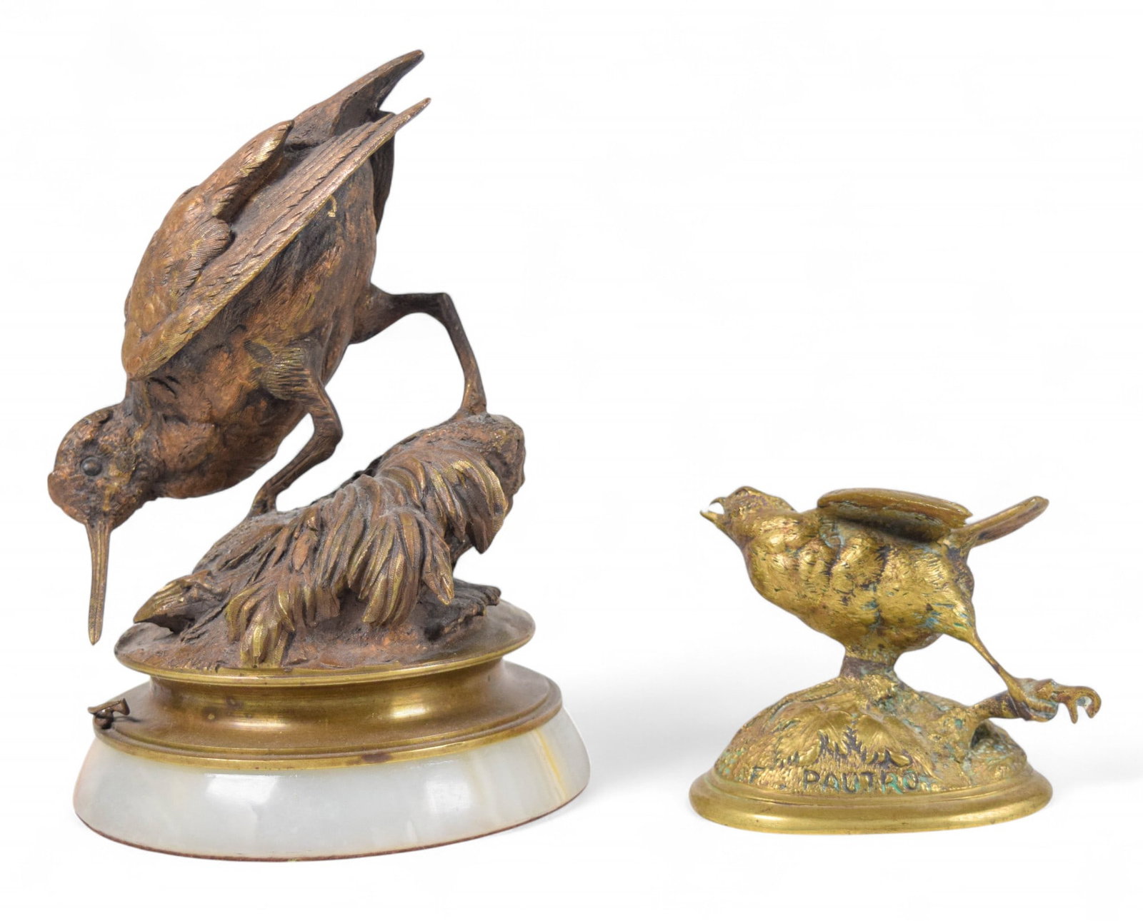 2 Ferdinand Pautrot Gilt Bronze Birds (1 of 16)