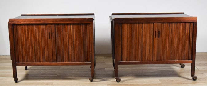 Pair Of Mid Century Modern Bar Carts