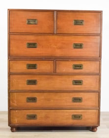 Baker Campaign Style High Chest