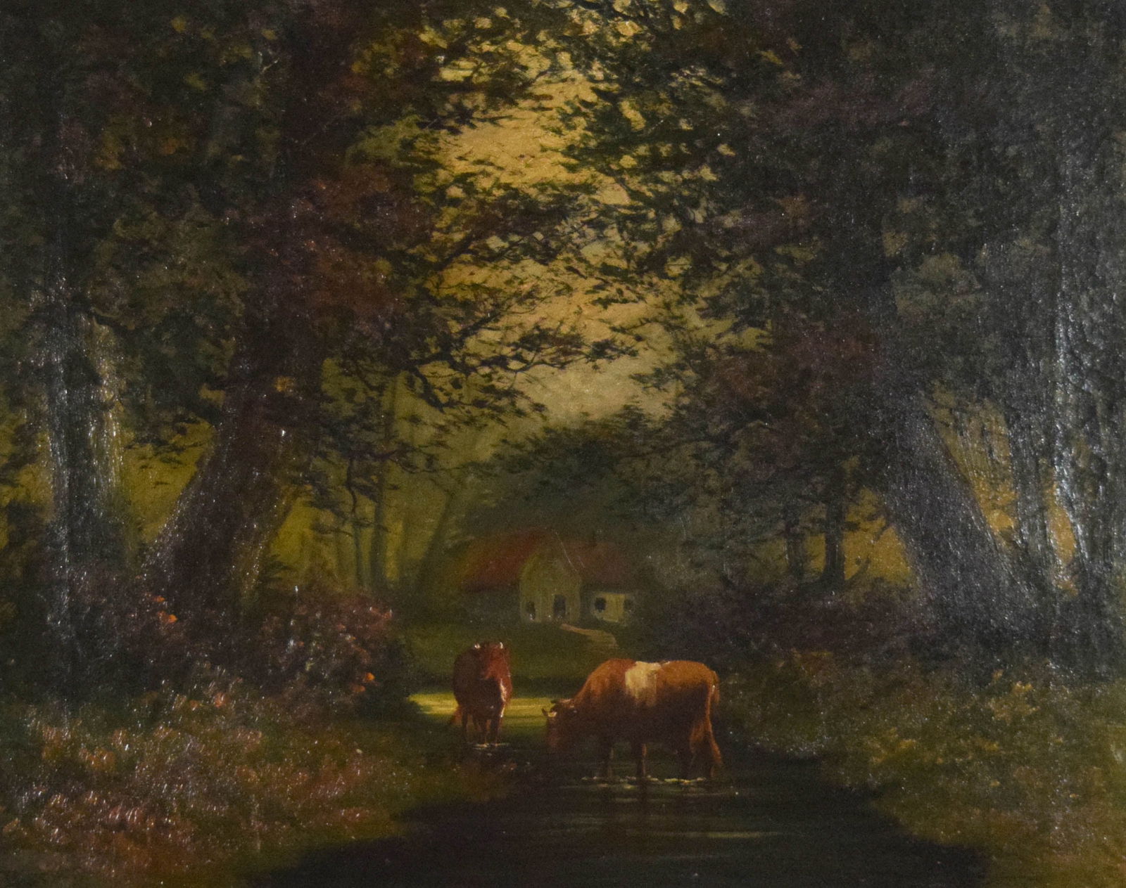 Attributed to AB Durand Oil on Canvas Cows (1 of 11)