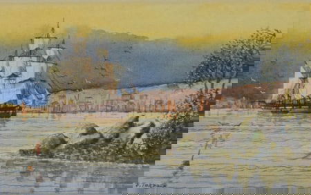Frederick Tordoff Watercolor Tarrytown