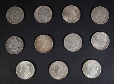 11 Morgan Silver Dollars