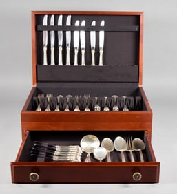 58 Pieces Wallace Sterling Flatware Grand Baroque