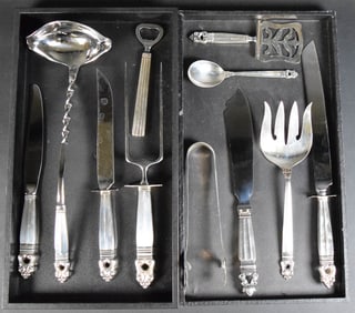 11 Sterling Serving Pieces Jensen, Reed & Barton