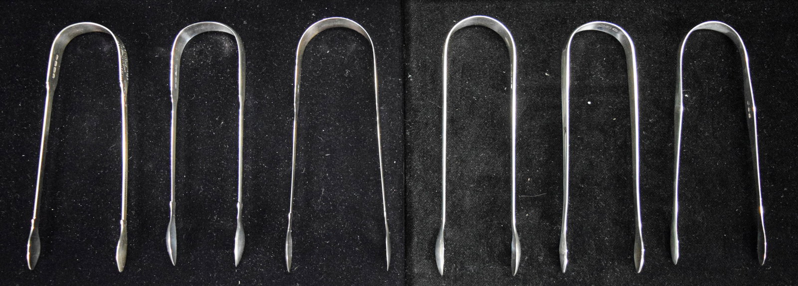 6 Pairs William Bateman Sterling Sugar Tongs (1 of 20)