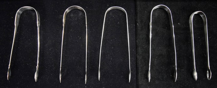 5 William Bateman Sterling Sugar Tongs