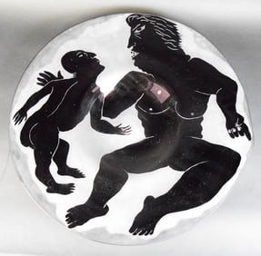 Steven Newell Art Glass Charger Figures