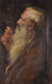 Maurice Fromkes Oil on Canvas The Patriarch