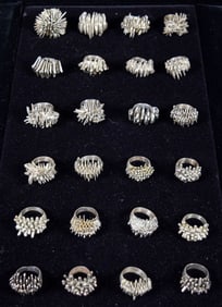 24 Vintage Brutalist Rings