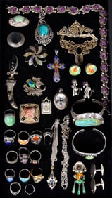 Sterling Silver Jewelry With Stones And Enamel