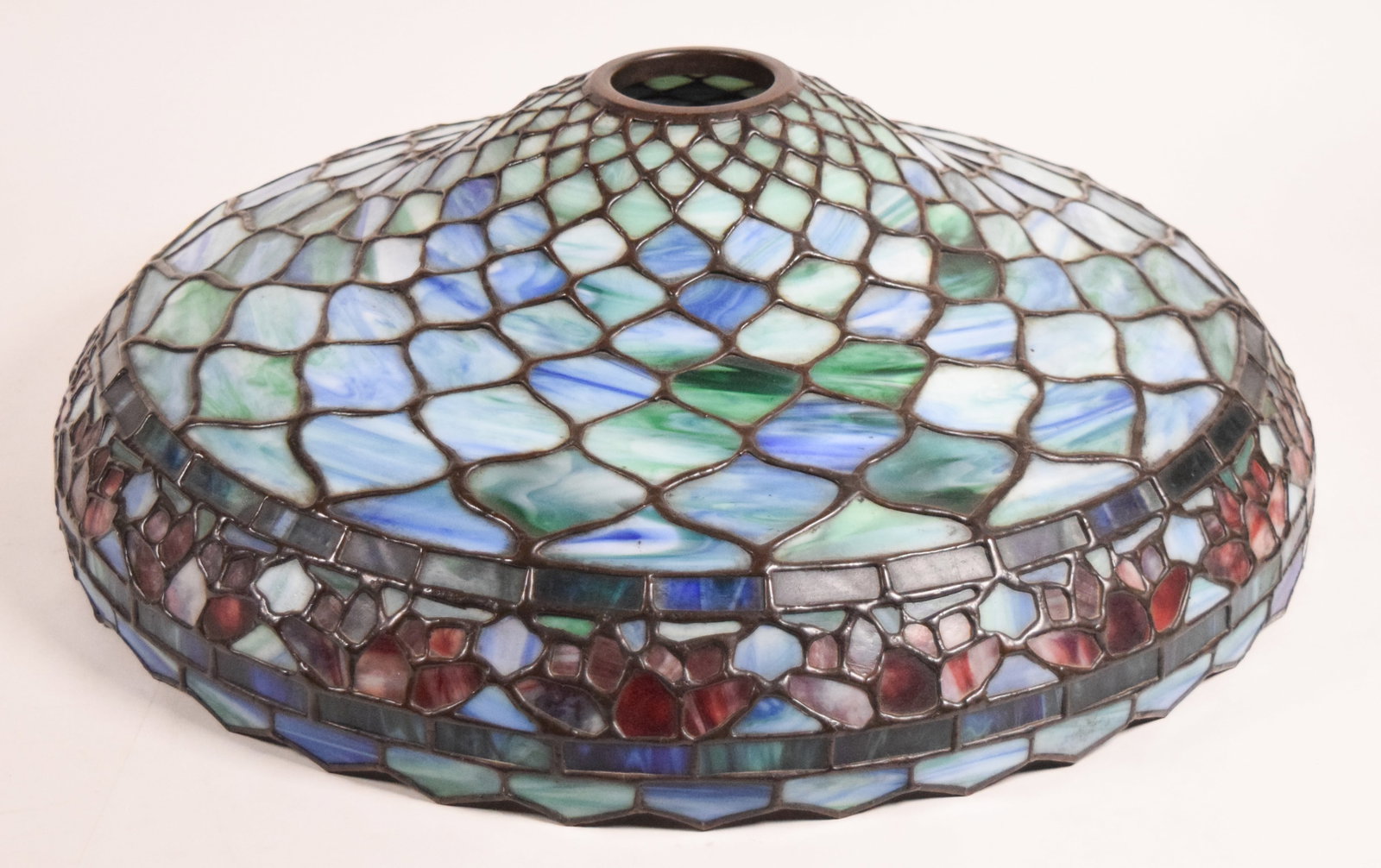 Tiffany Style Leaded Glass Shade (1 of 9)