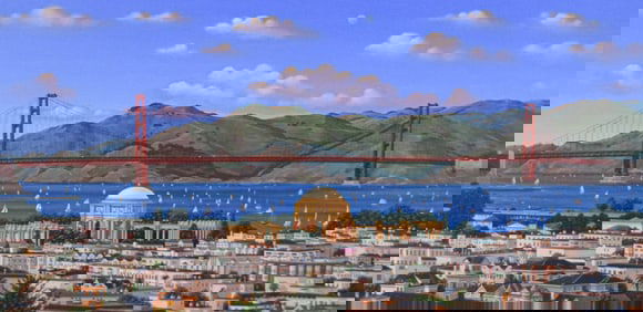 Liudmila Kondakova Acrylic on Canvas Golden Gate