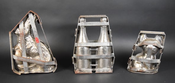3 Vintage Chocolate Molds