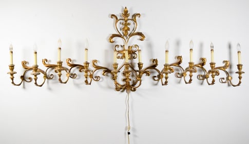 Giltwood & Metal 11 Light Wall Sconce