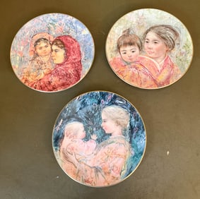 3 Royal Doulton - Edna Hibel Porcelain Plates