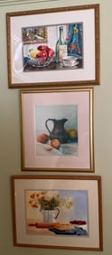 3 Still Life Paintings Rosenberg Long Newman