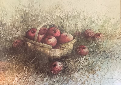 Hubert S Hampton Lithograph, Apple Plenty