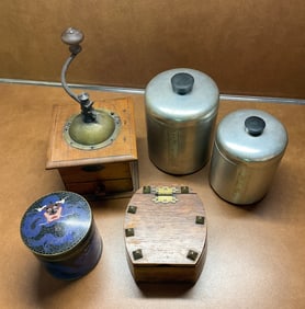 Antique Peugeot Freres Coffee Grinder, Kitchen Jar