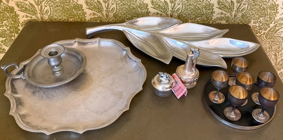 10+ Pewter and Silver Plated Tableware